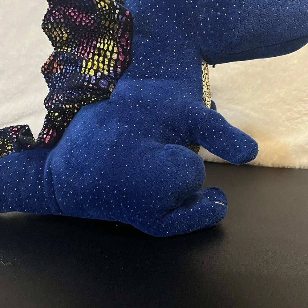 TY Beanie Boos SAFFIRE Sapphire Blue Dragon Plush Retired Multicolor Toy 2021